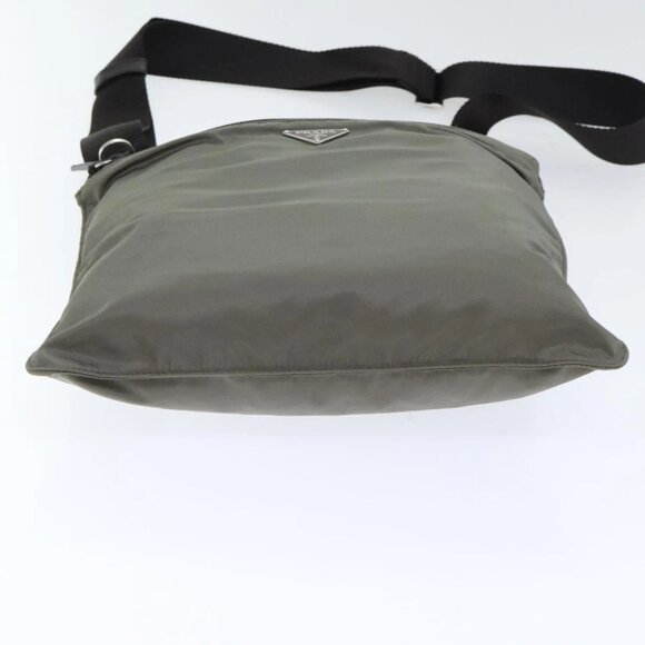 PRADA Shoulder Bag Nylon Gray Silver Auth ep5770 - Picture 6 of 14
